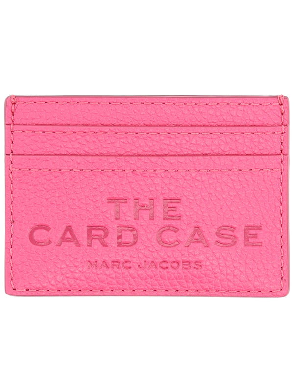 Fuchsia Card Case Cow Leather Wallets & Purses