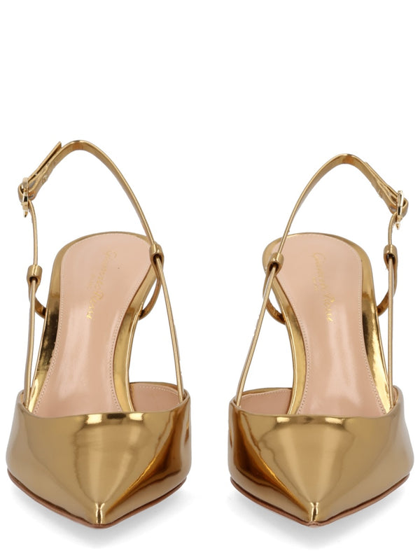 Ascent Pumps Gold Calf Leather