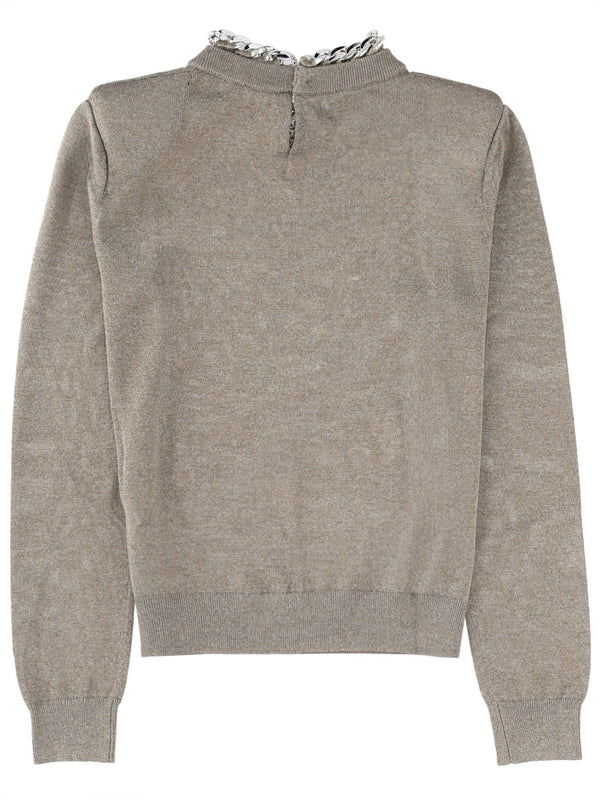 Link With Chain Grey Viscose Jumpers