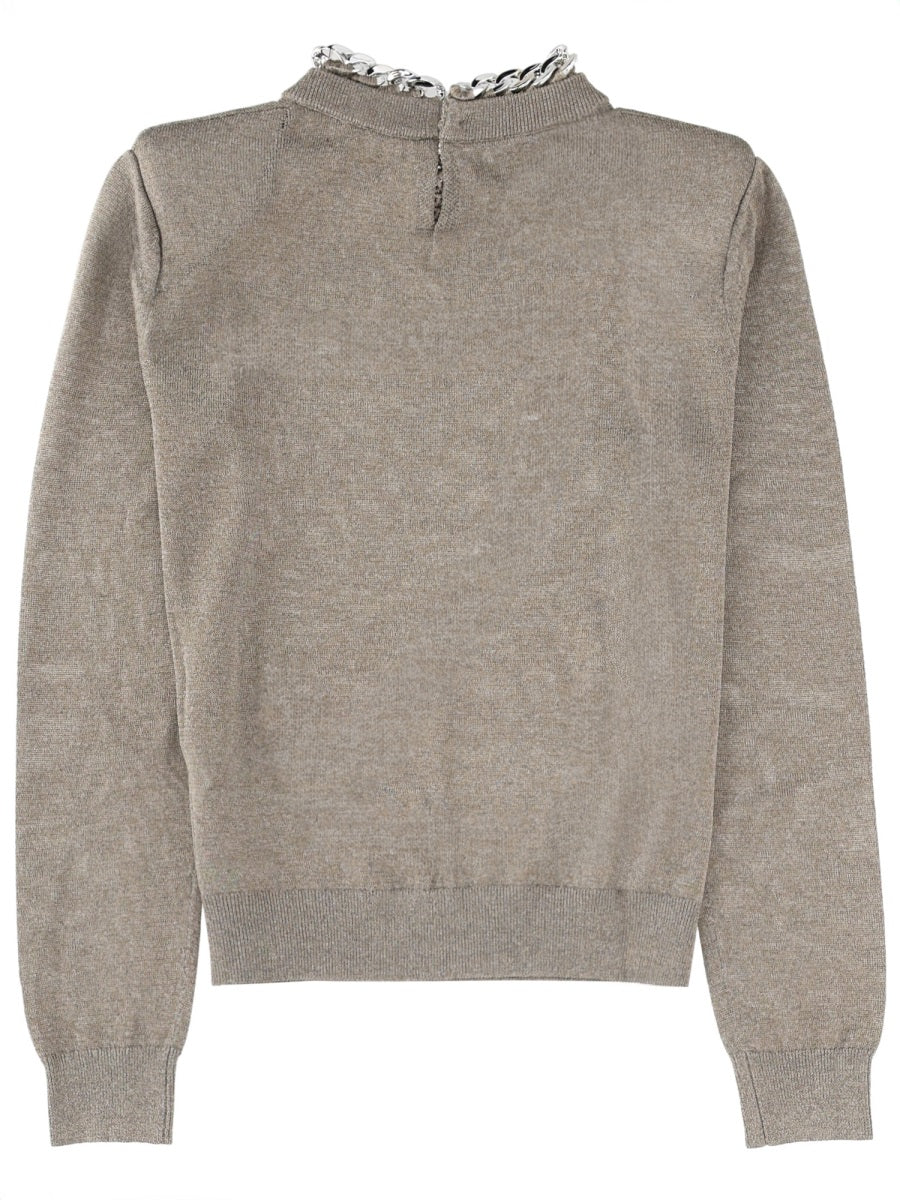 Link With Chain Grey Viscose Jumpers