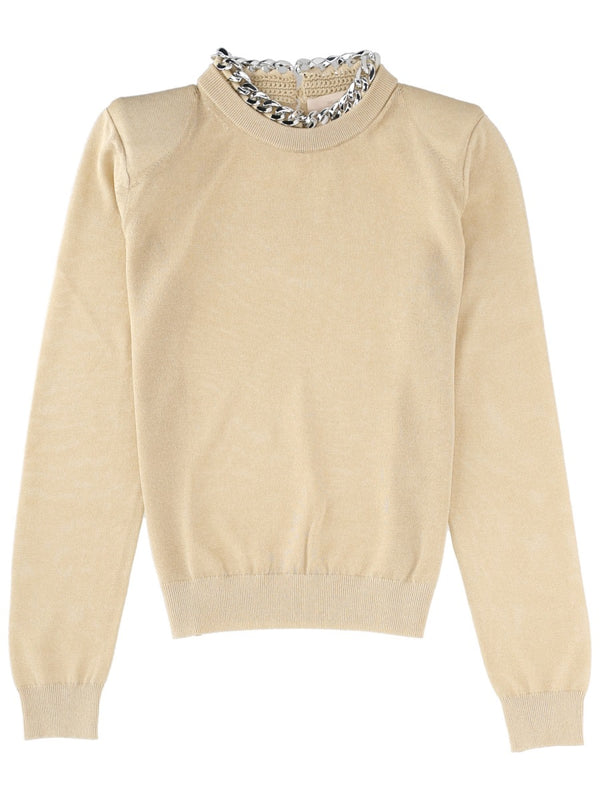 Link With Chain White Main: Viscose Jumpers