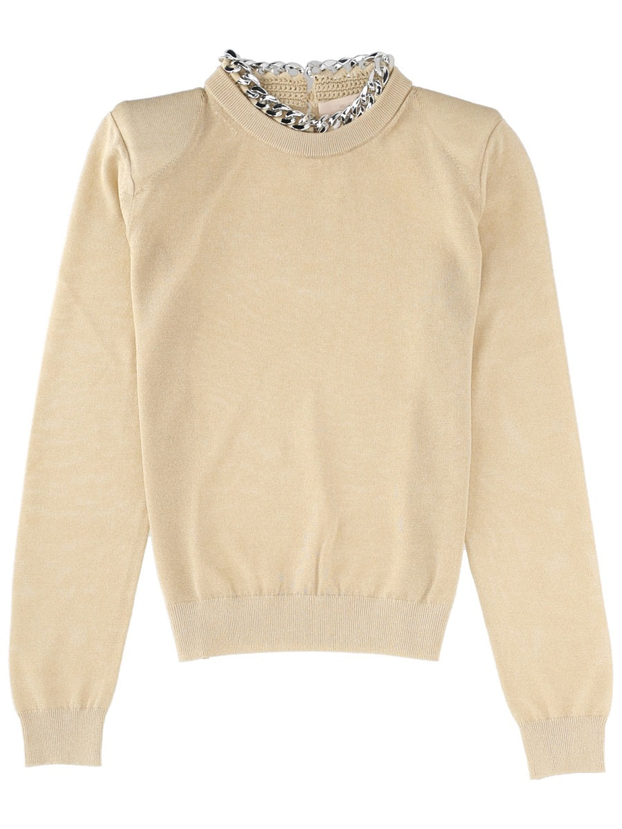 Link With Chain White Main: Viscose Jumpers