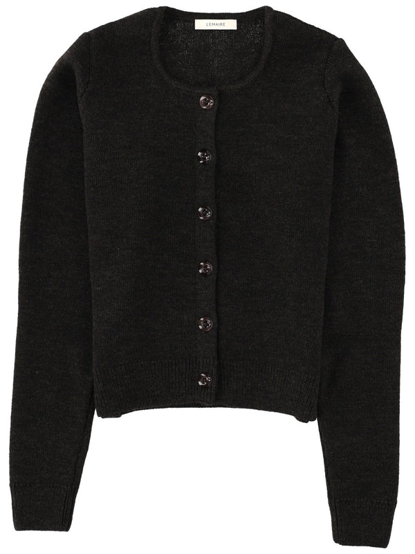 Wool Blend Cardigan Brown Acrylic Jumpers