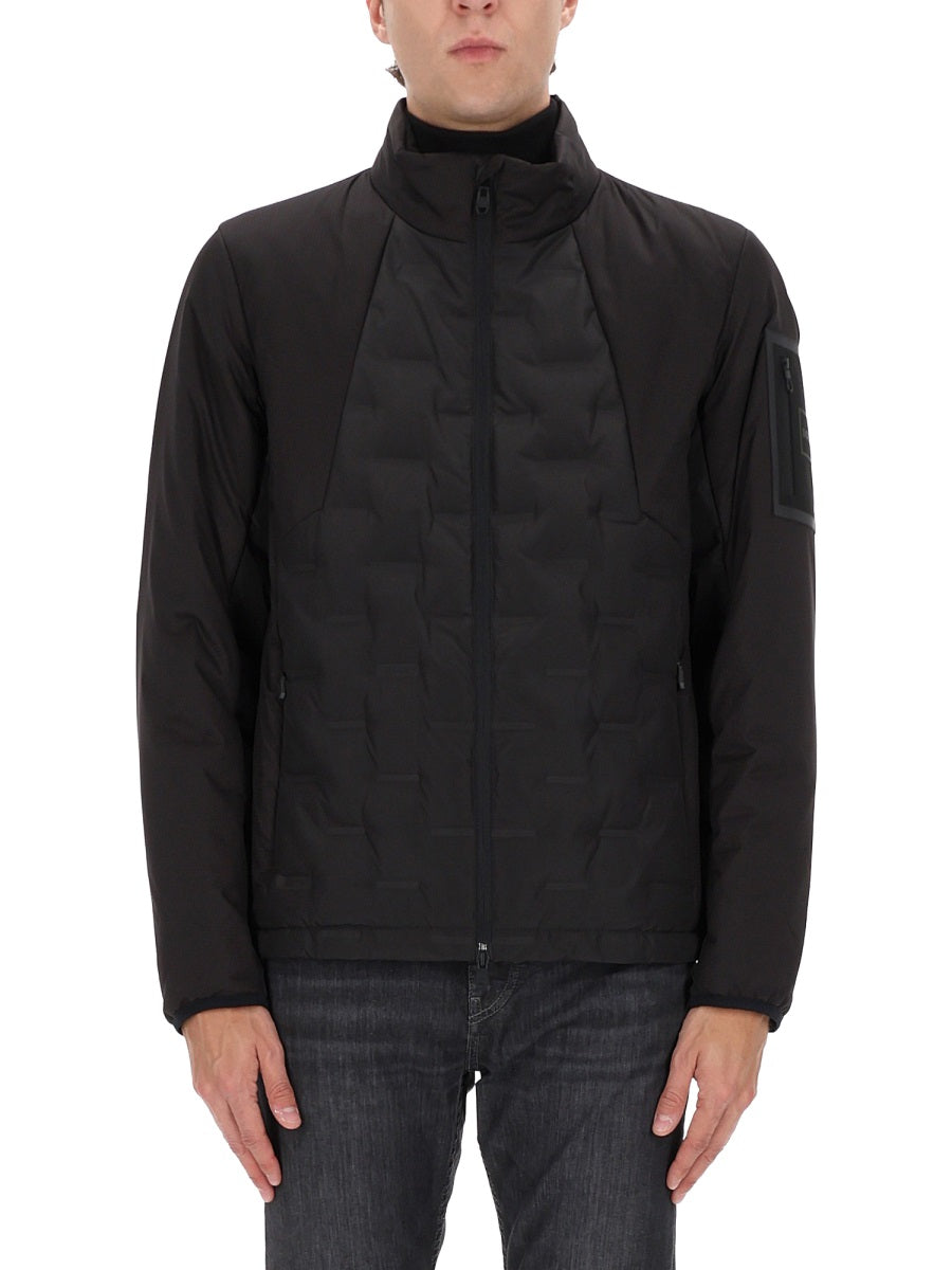 Down Hybrid Jacket Black Polyester