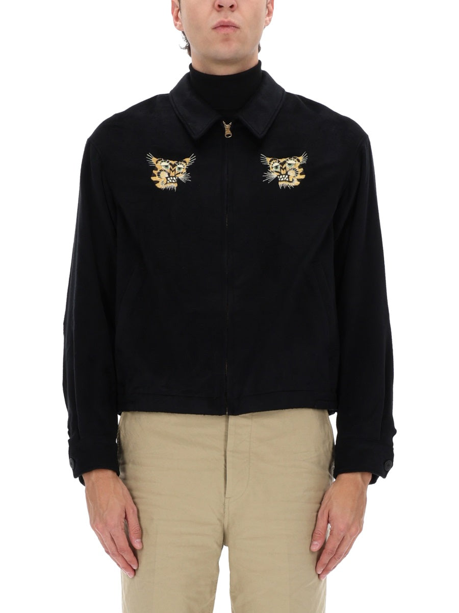 Norad Blouson Jacket Black Silk Woven