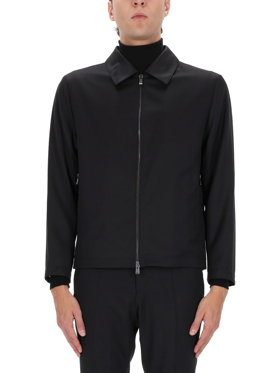 H-Hanry-Wing Jacket Black Virgin Wool