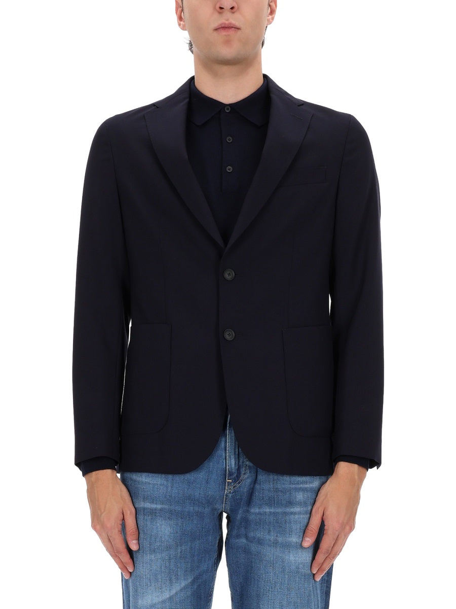 C-Hanry Jacket Blue Virgin Wool