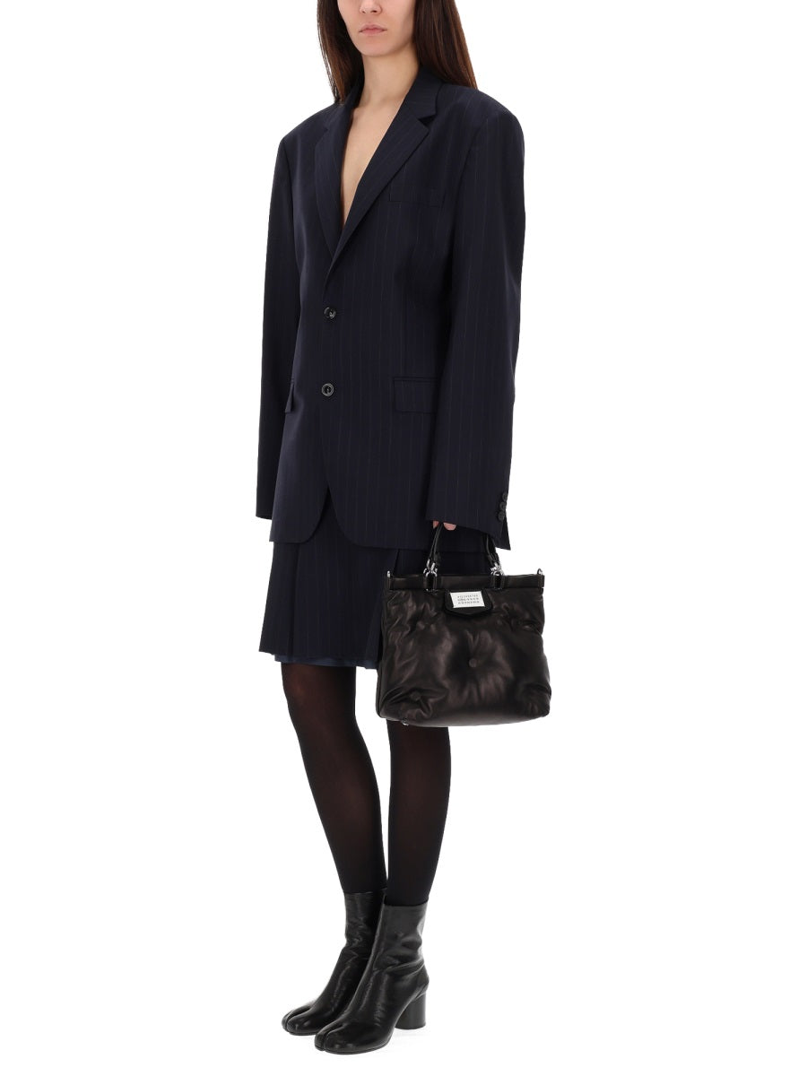 Wool Midi Skirt Blue