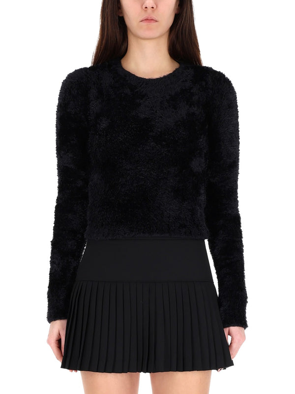 Wild Fluffy Jersey Black Polyamide Jumpers