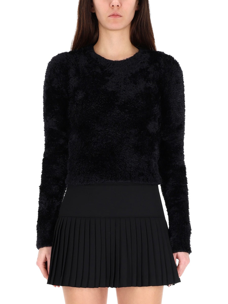 Wild Fluffy Jersey Black Polyamide Jumpers
