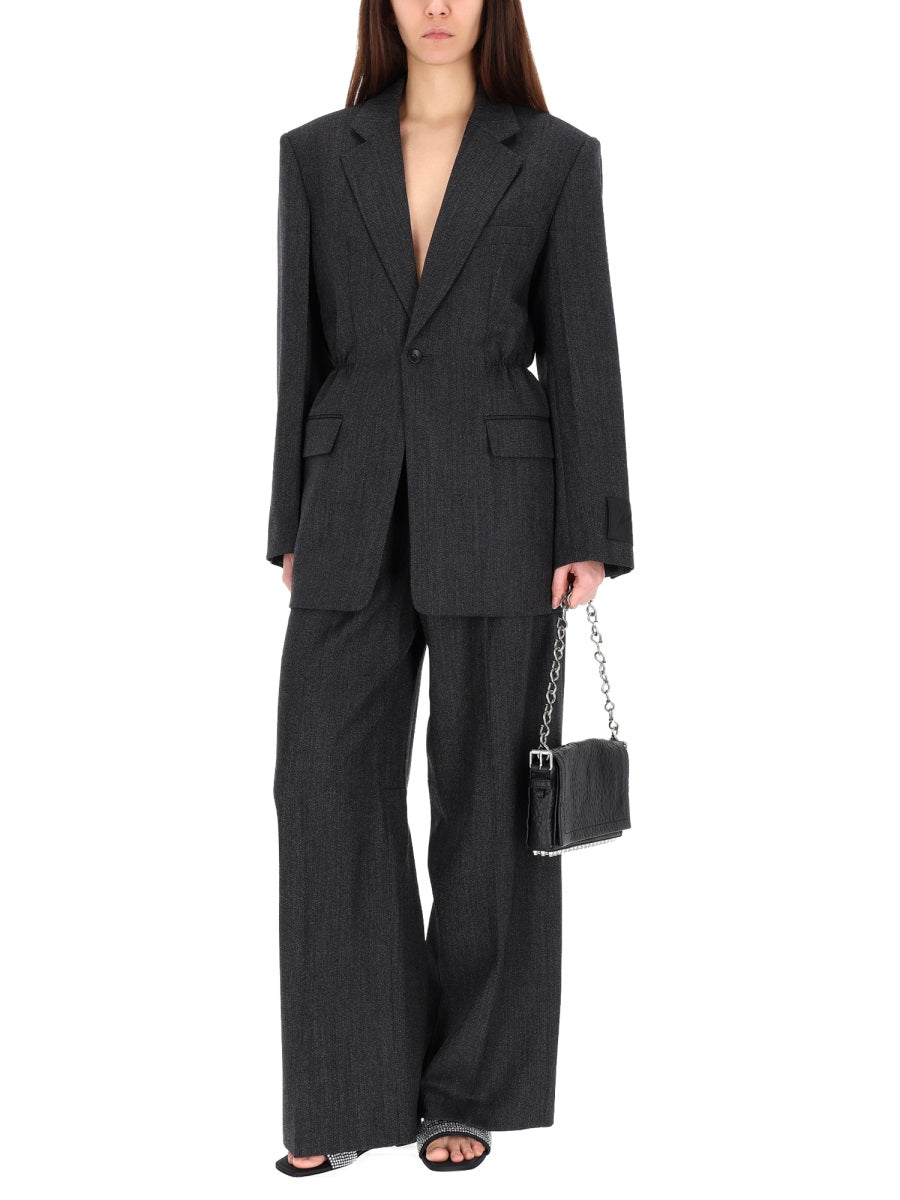 Tailored Pants Charcoal Wool Trousers