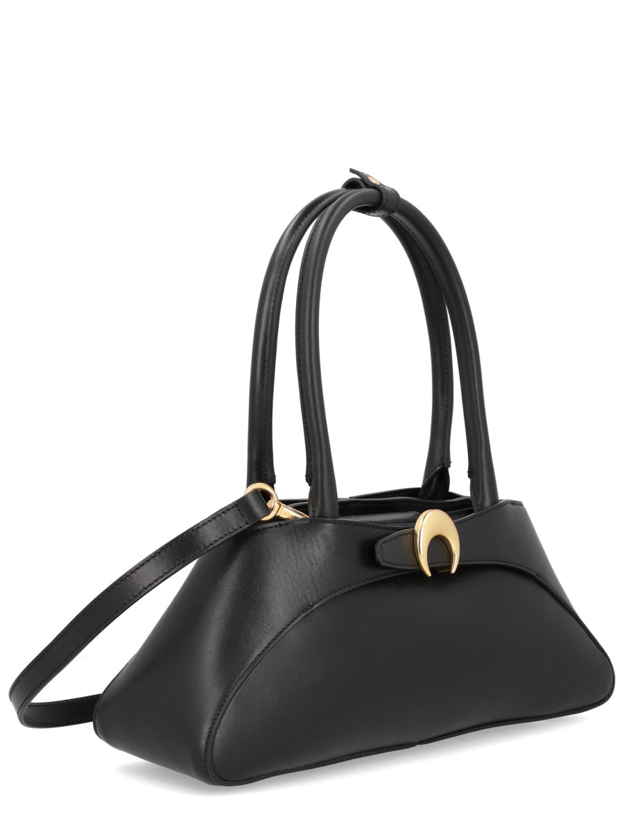 Aurora Baguette Bag Black Cow Leather Handbags