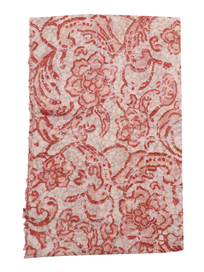 Scarf with red pattern Modal Silk