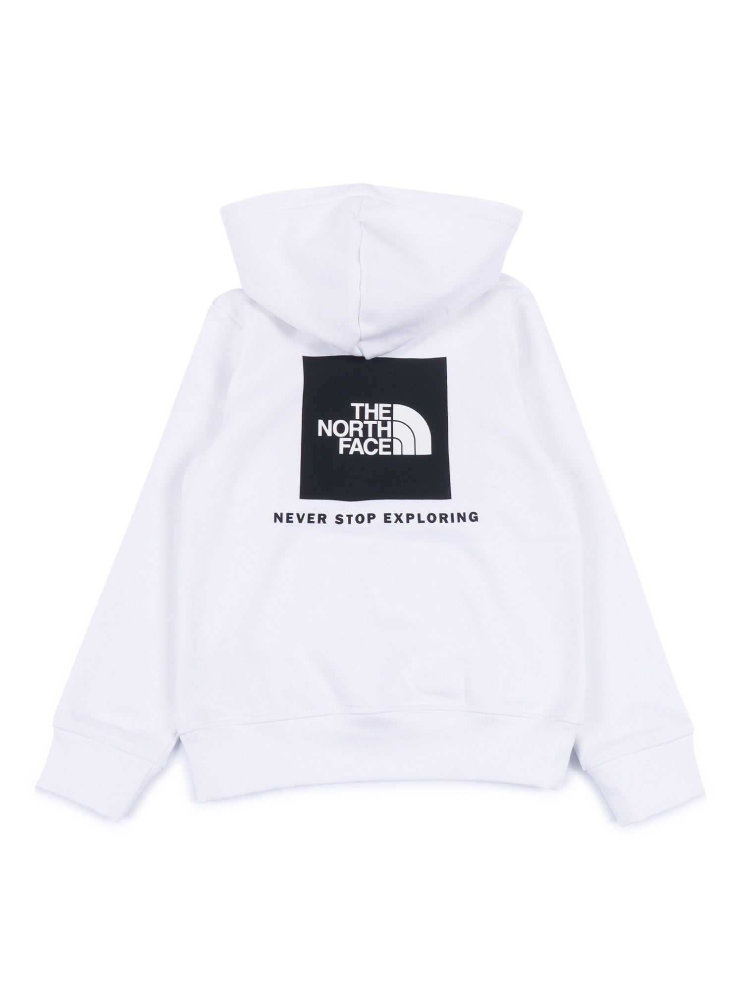 Teen Box Nse Regular Hoodie Tnf White-Tnf Black Cotton Recycled Polyester Sweatshirt