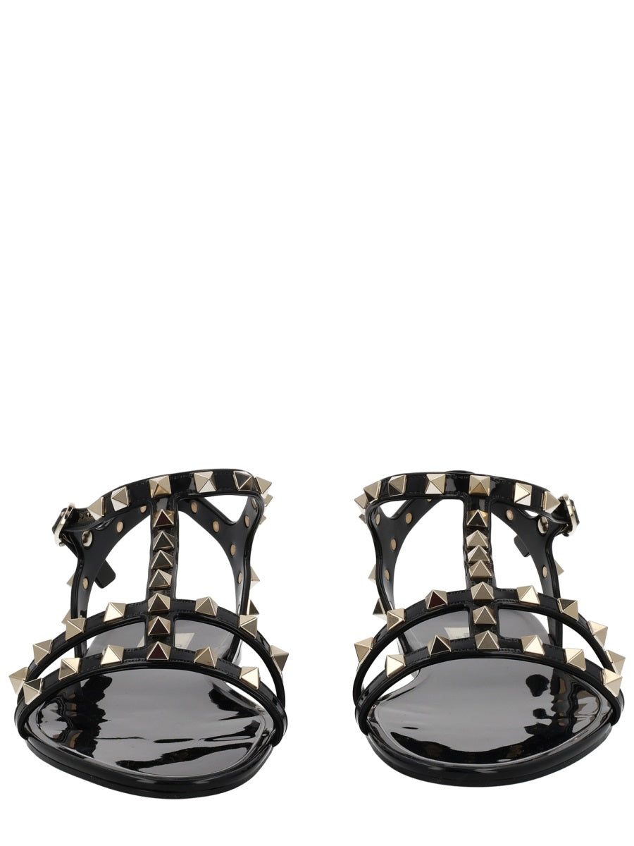 Sandal Rockstud Black Pvc Polyvinyl Chloride (pvc)