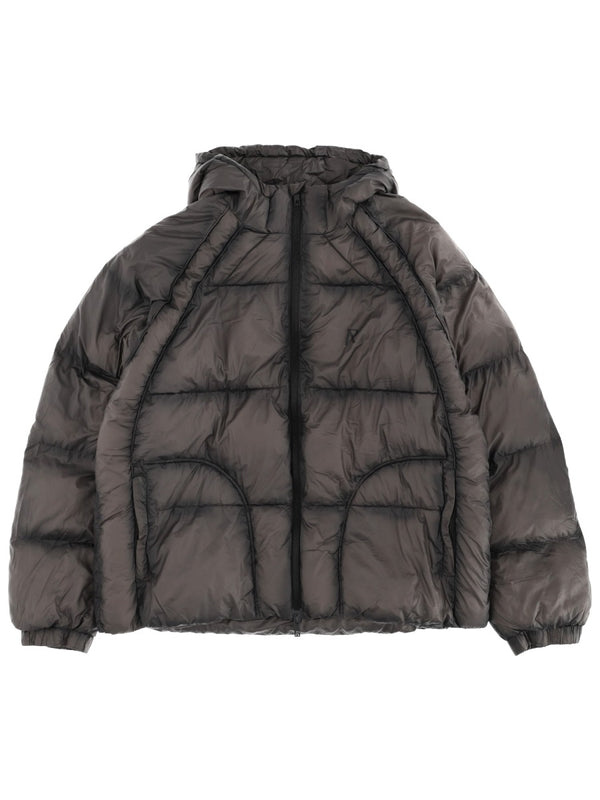Down Jacket With Logo Black Polyamide