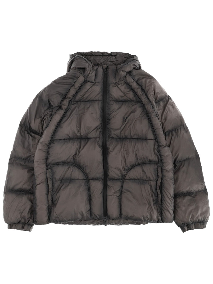 Down Jacket With Logo Black Polyamide