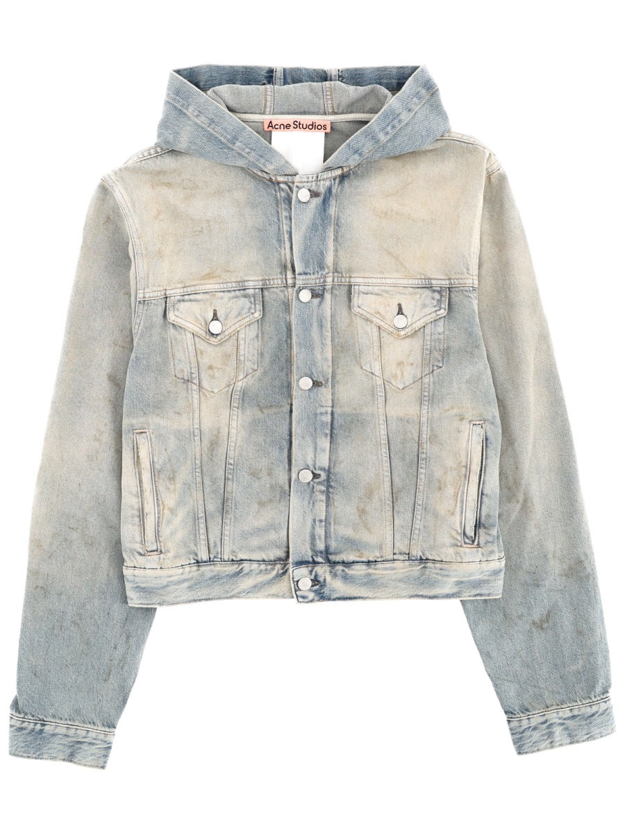 Hooded Jacket Organic Cotton Blue