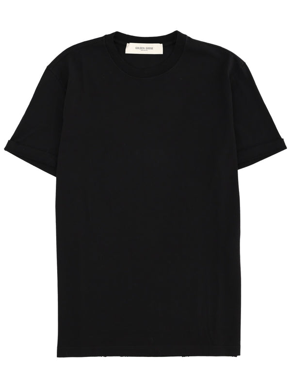 Logo Print T-Shirt Black Cotton T-shirts