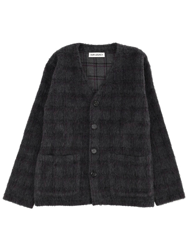 Wool Blend Cardigan Grey Jumpers