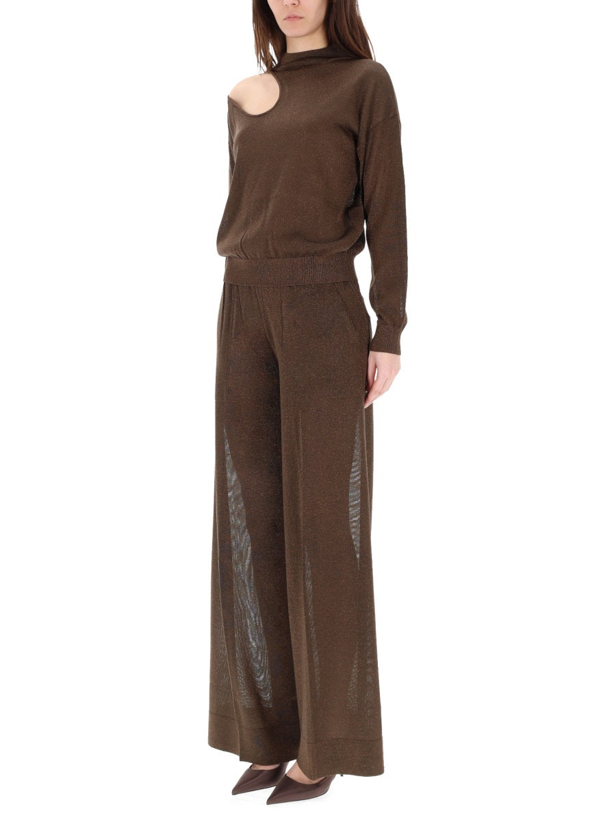 Tailored Pants Brown Viscose Trousers