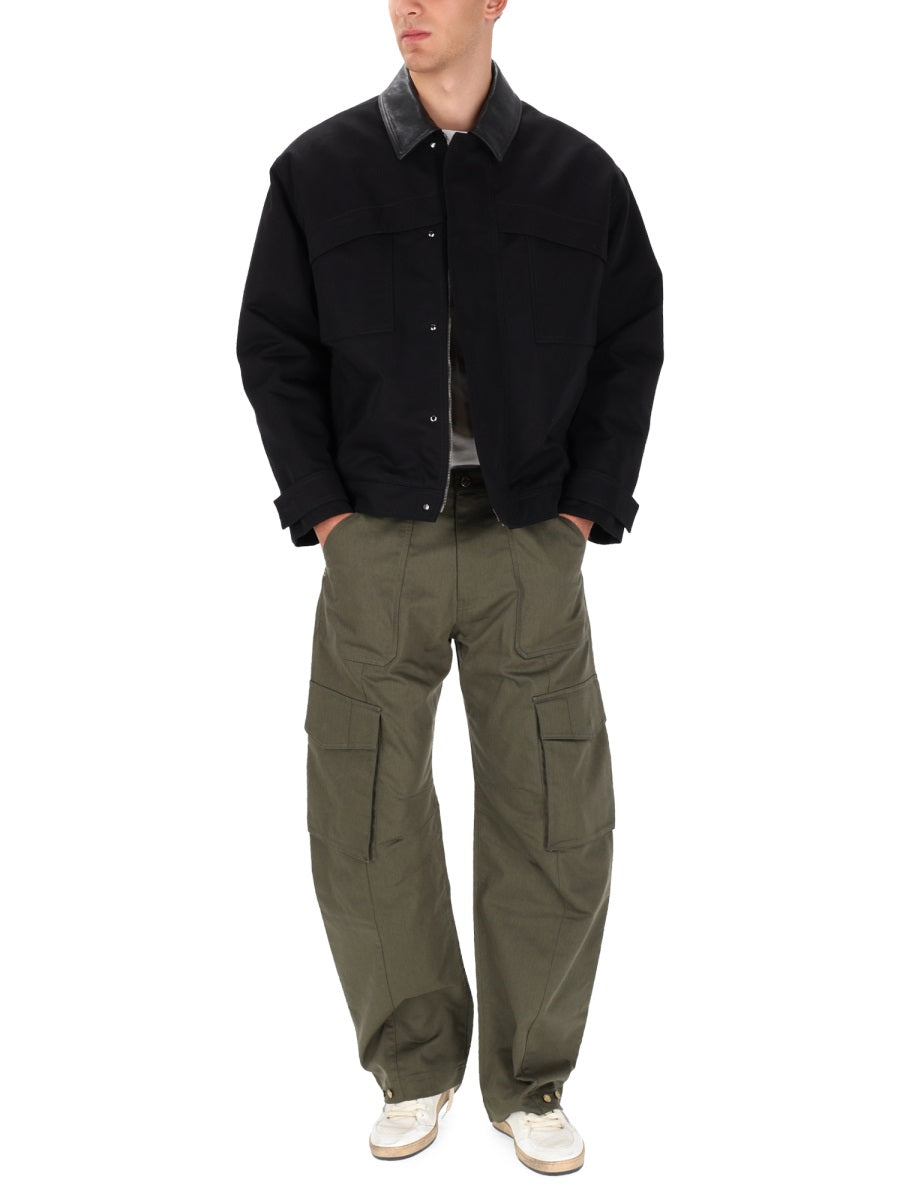 Green Cargo Pants Elastomultieester Trousers