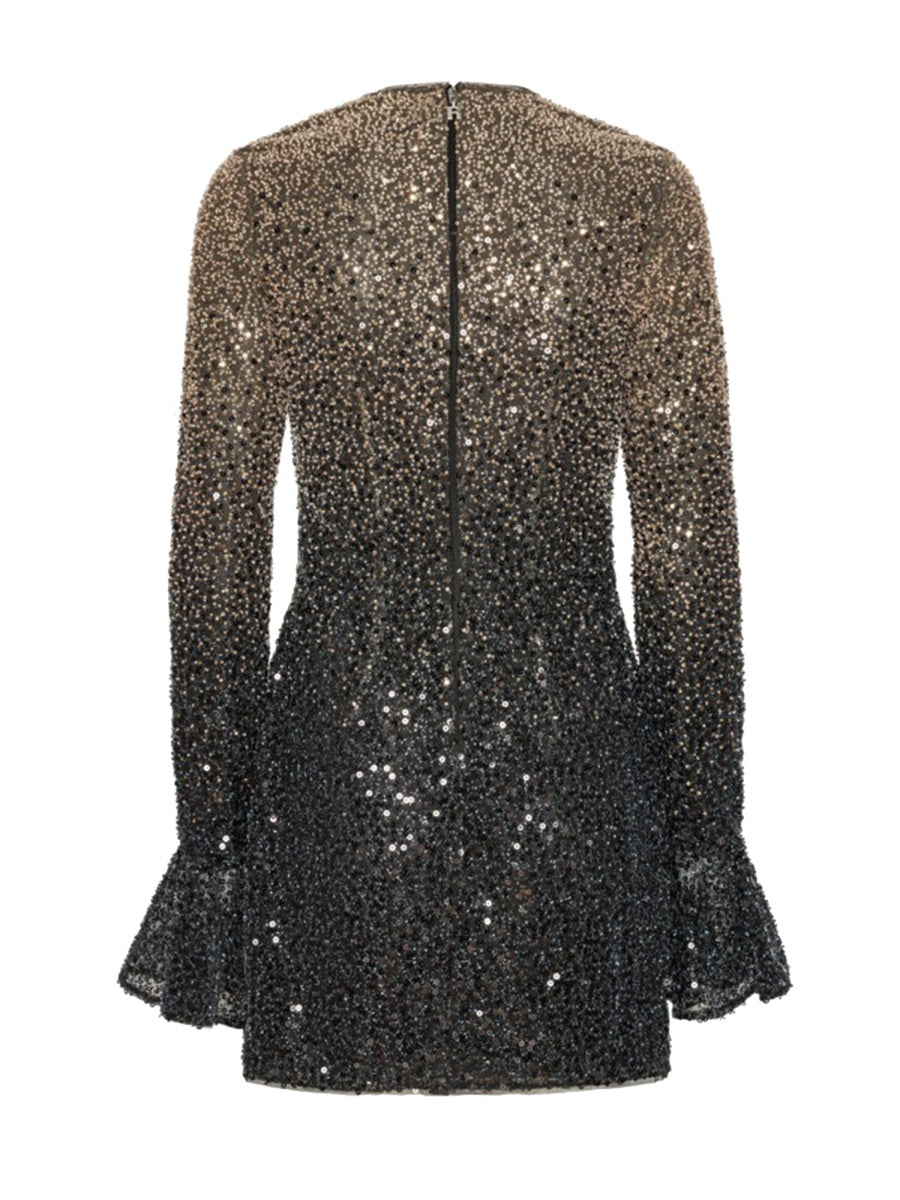 Mini Dress With Sequins Grey Lining: Polyester