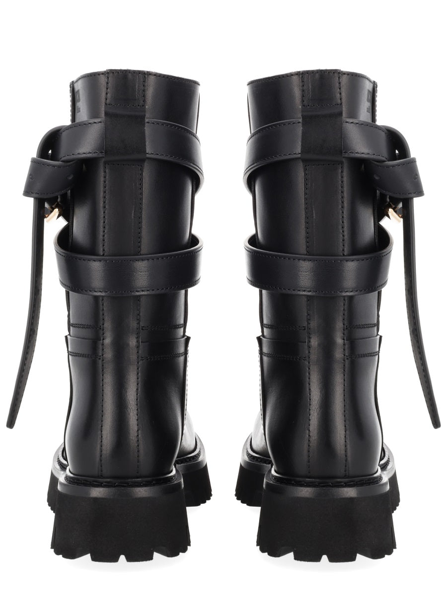 Tie-Me Boot Black Leather