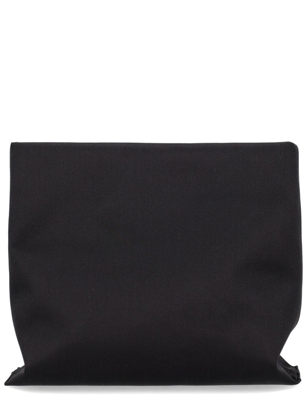 Trompette Clutch Bag Black Viscose