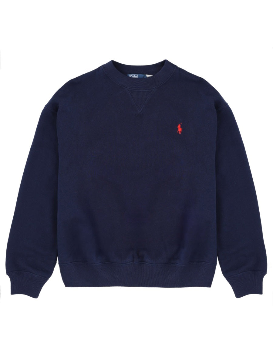 Logo Sweatshirt Blue Cotton Sweatshirts