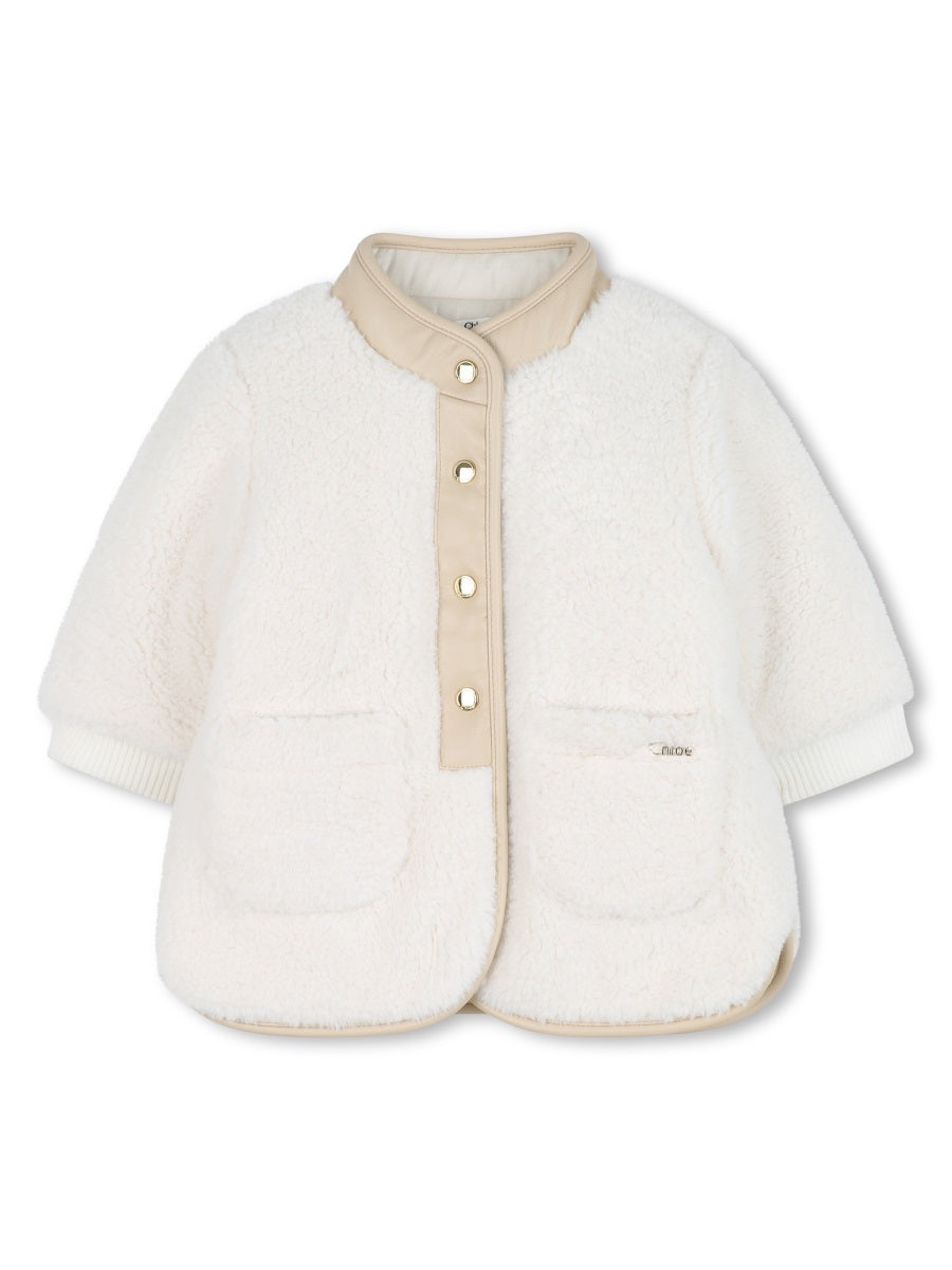 Coat White Polyester Trench & Raincoats