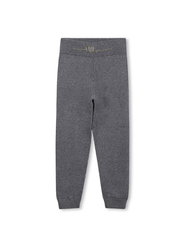 Trousers Tricot Grey Cotton Wool