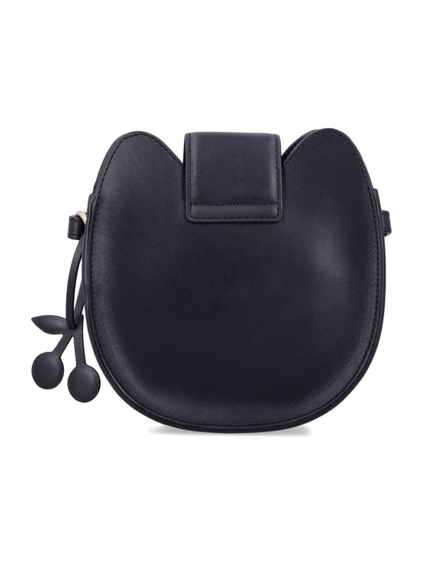 Shoulder Bag With Logo Black Leather