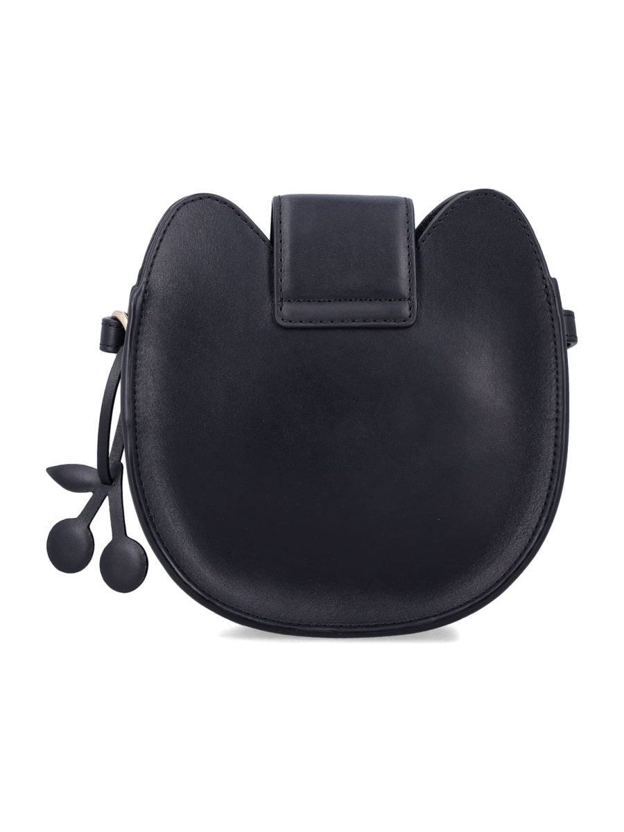 Shoulder Bag With Logo Black Leather