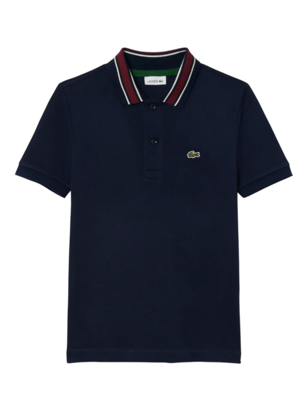 Polo Shirt Petit Pique Blue Cotton