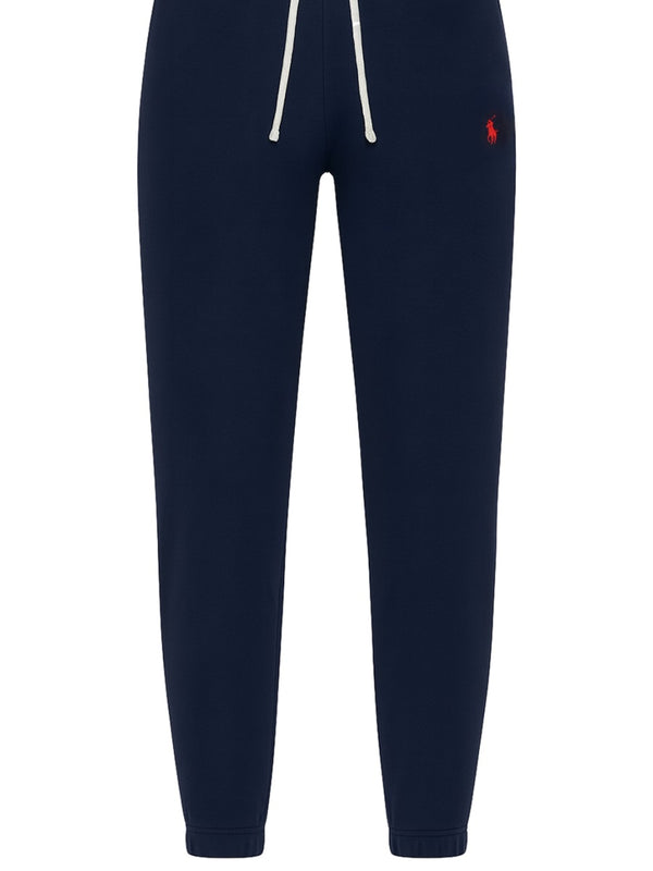 Logo Pants Blue Cotton Trousers
