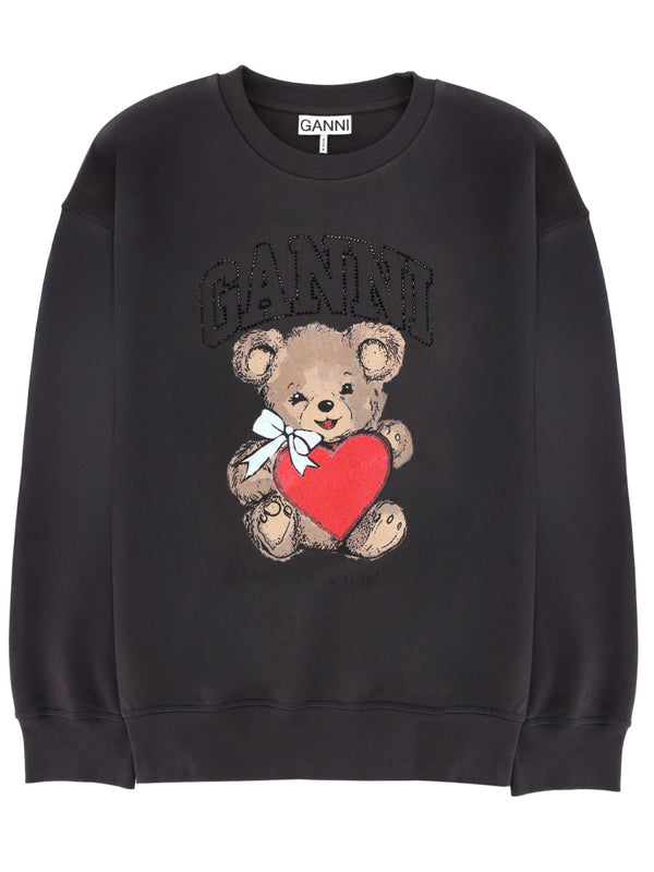 Sweatshirt With Print Charcoal Organic Cotton Sweatshirts