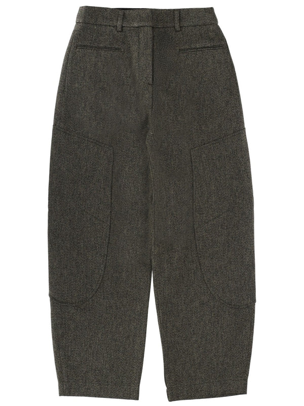 Mouline Regular Fit Pants Green Organic Cotton Trousers