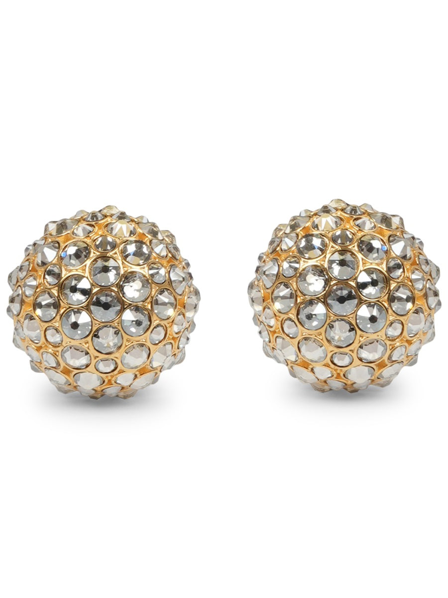 Earrings Hairloom Dome Gold Brass
