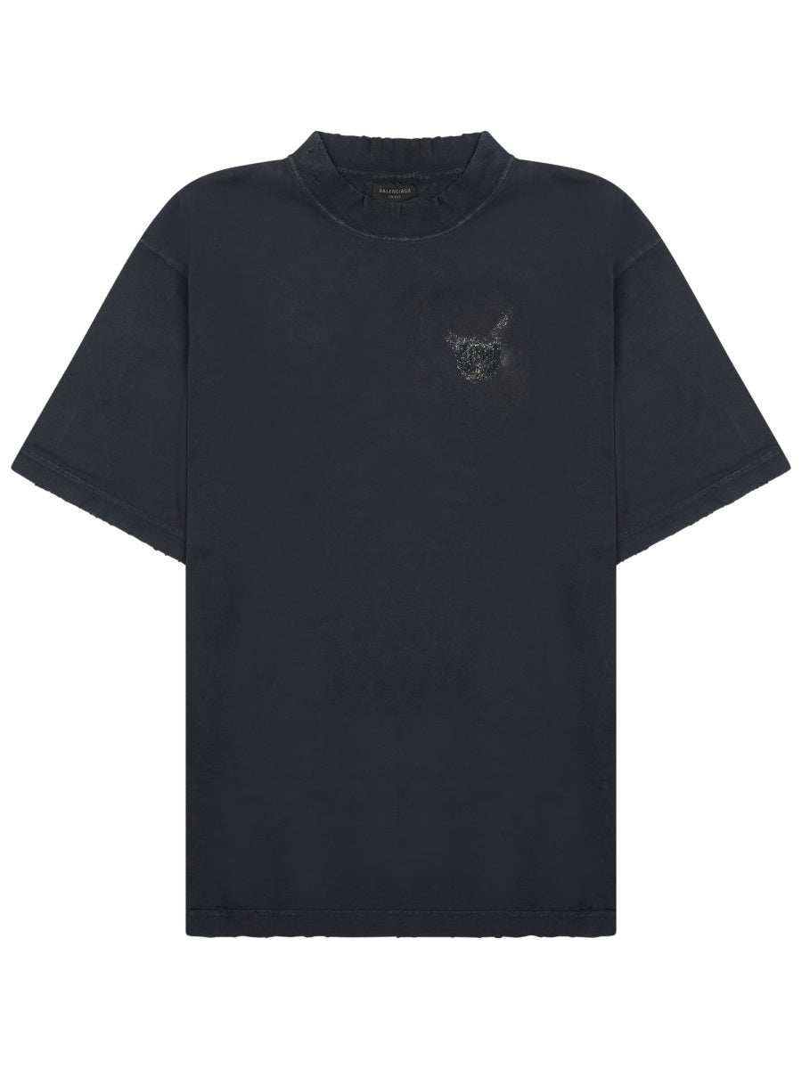 T-Shirt Medium Fit Black Polyester T-shirts