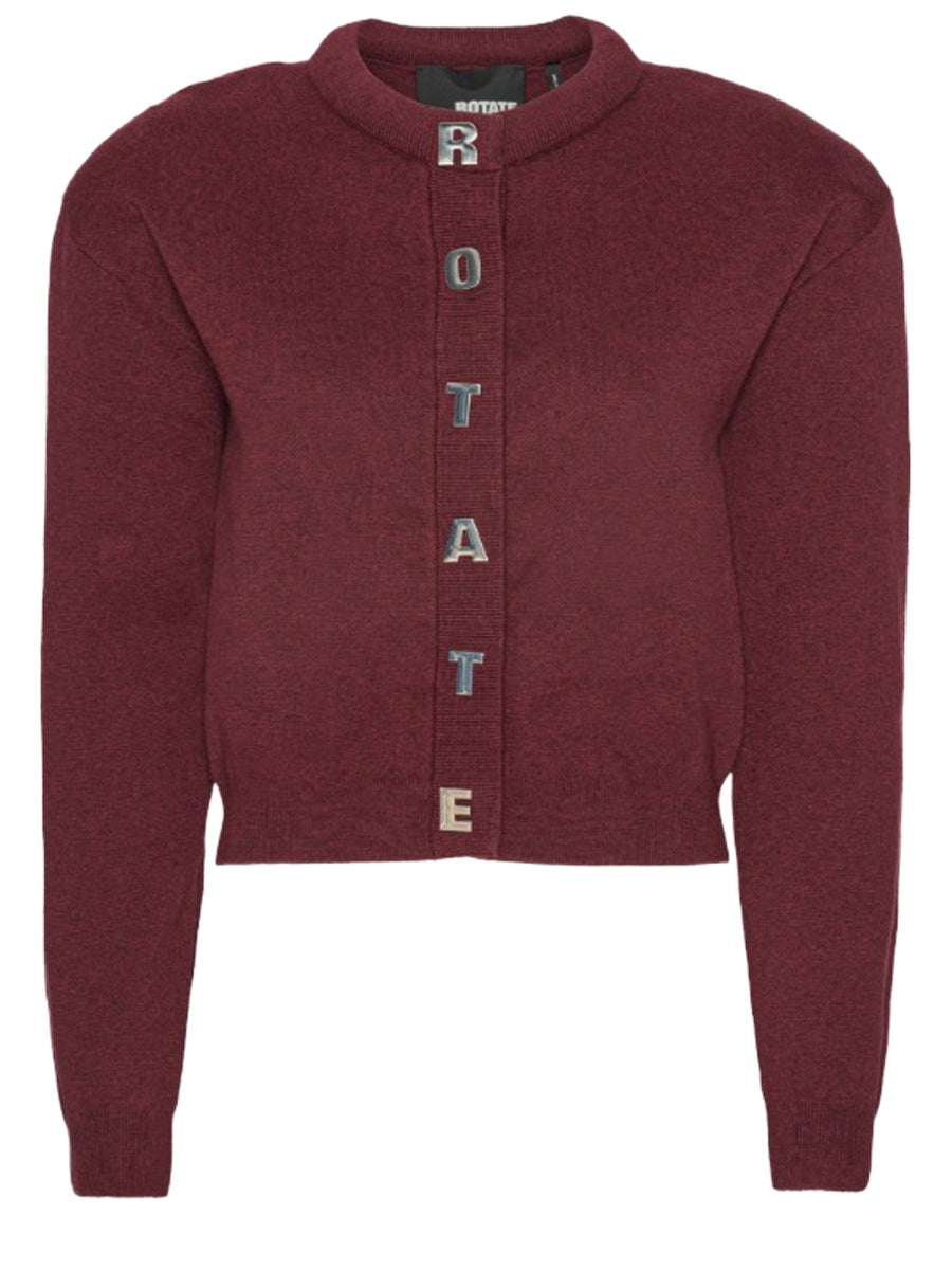 Cardigan With Letters Bordeaux Lining: No Lining Jumpers