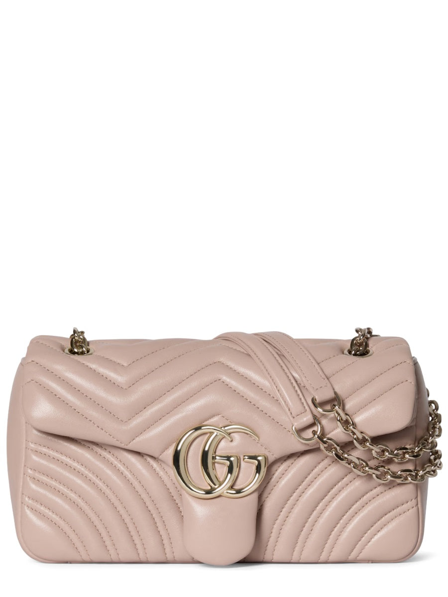 Shoulder Bag Gg Marmont Pink Leather Lamb