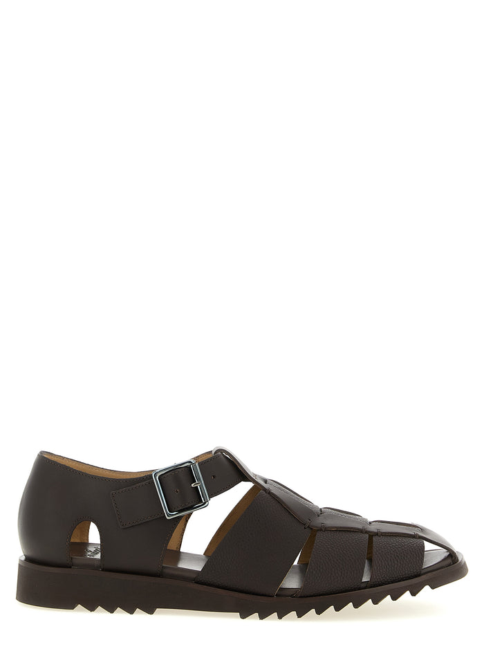 Pacific sandals Brown Calfskin Leather (bos Taurus)