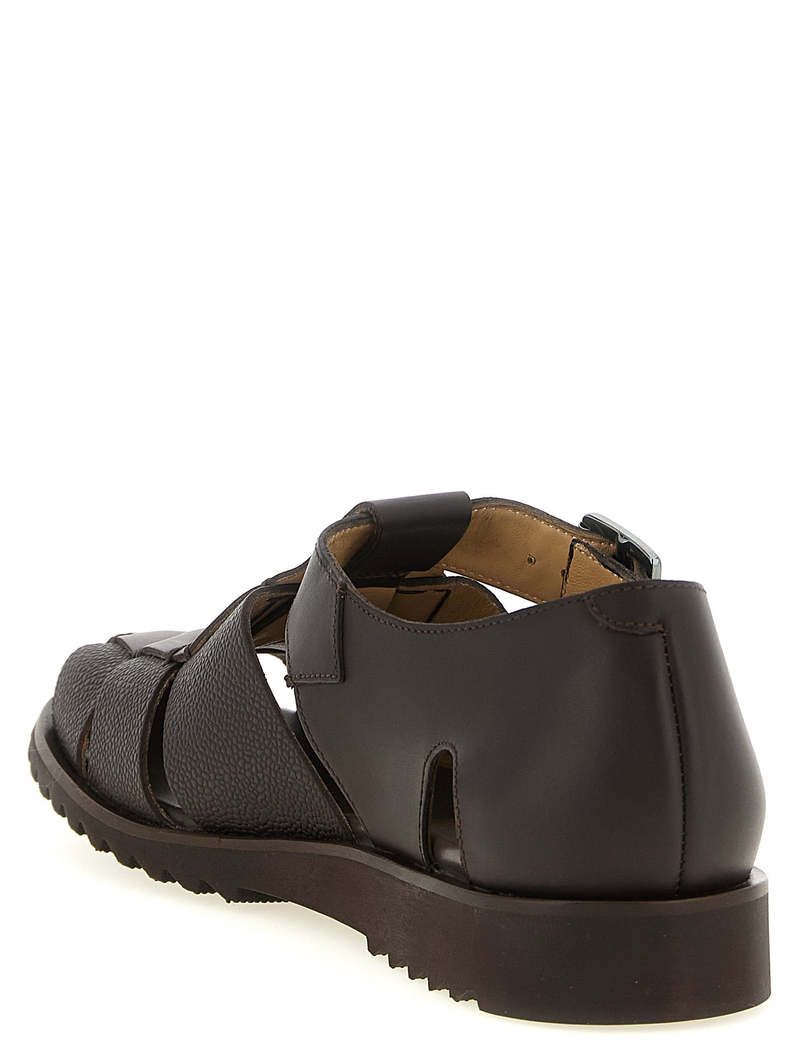 Pacific sandals Brown Calfskin Leather (bos Taurus)