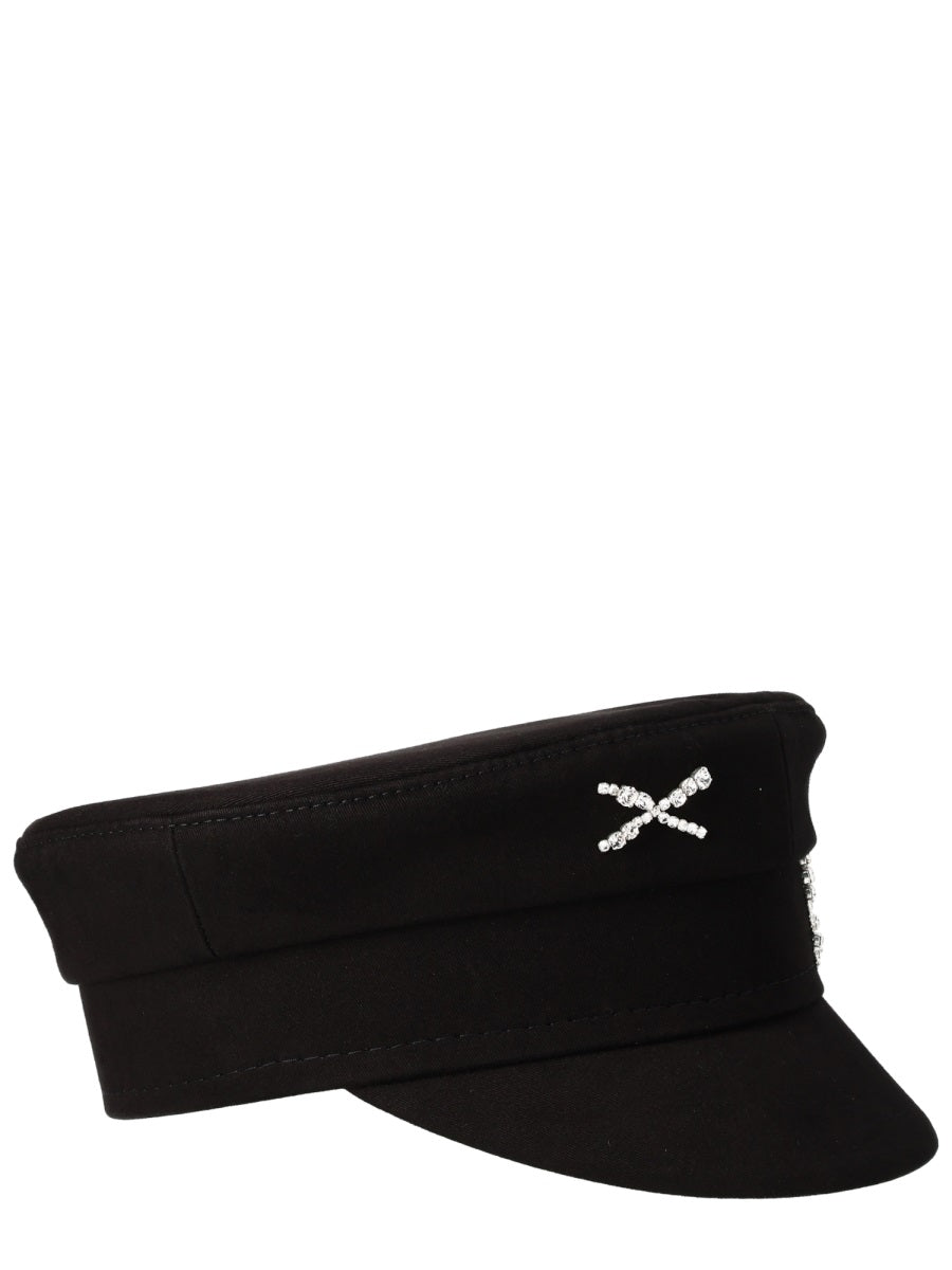 Baker Boy Hat Black Exterior: Cotton