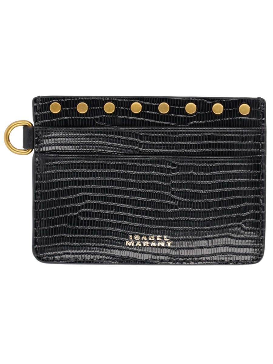 Card Holder Oskan Black Cow Leather Wallets & Purses