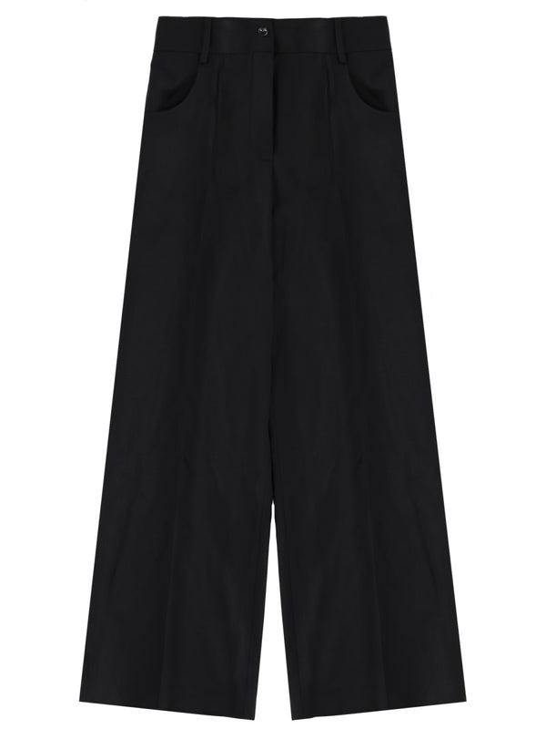 Wool Tailored Pants Black Trousers