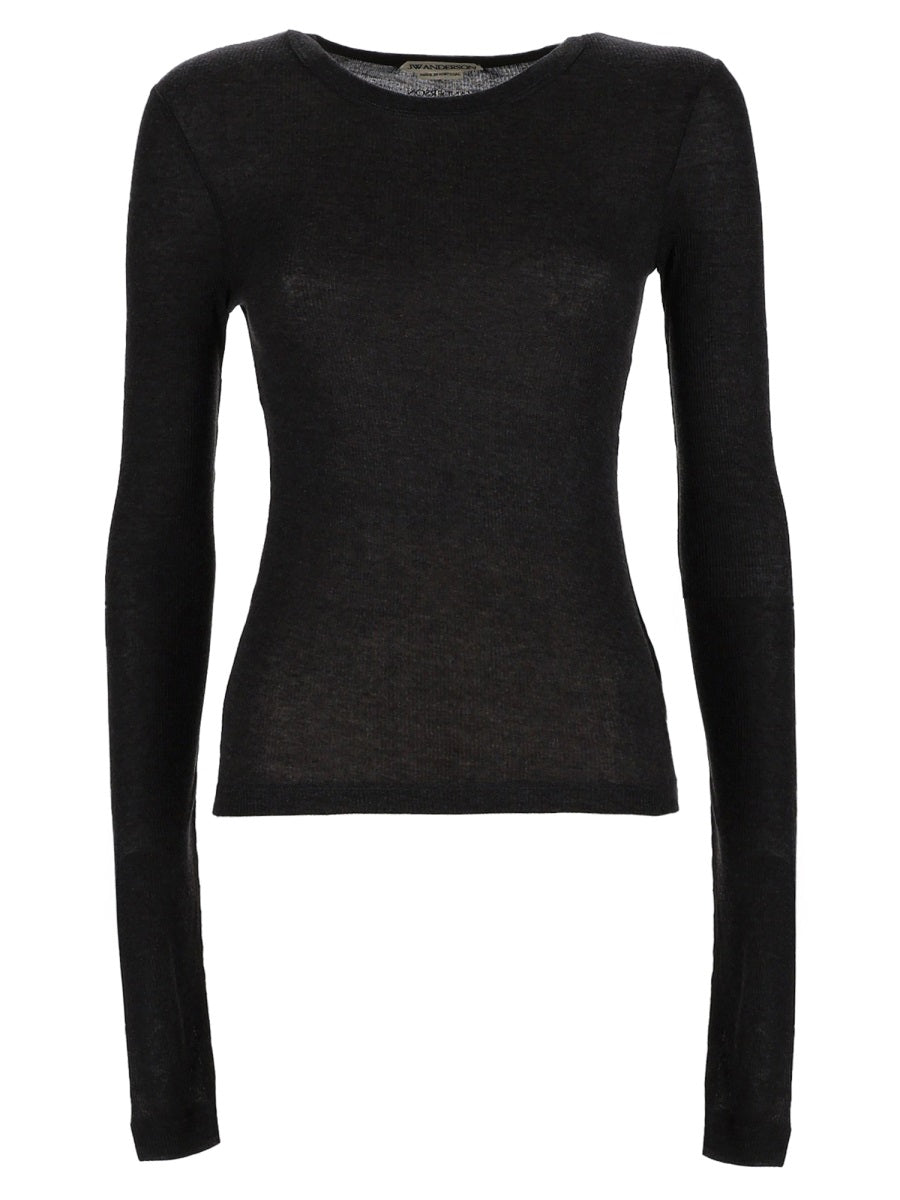 Long-Sleeved T-Shirt Charcoal Modal