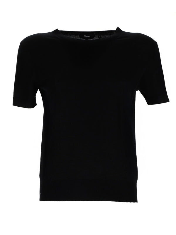 Merino Wool Slim Fit T-Shirt Black Jumpers