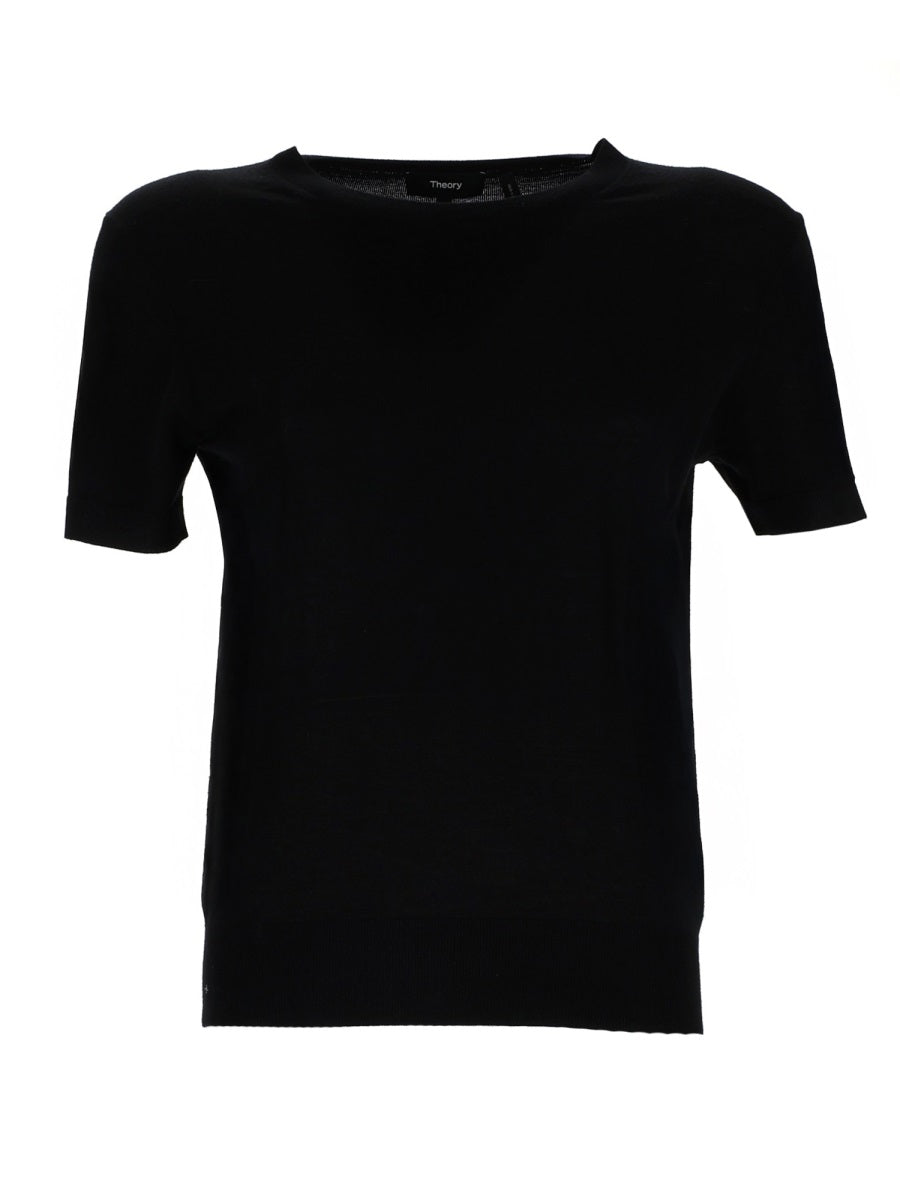 Merino Wool Slim Fit T-Shirt Black Jumpers